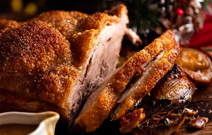 Christmas crackling pork