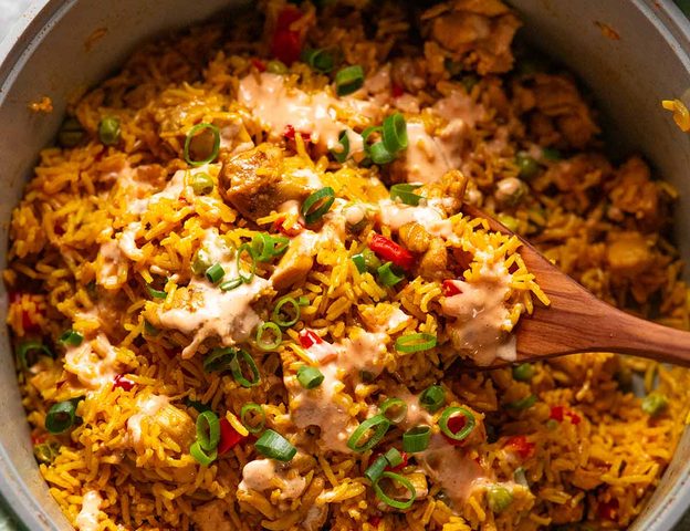 Portuguese chicken and rice - one pot recipe